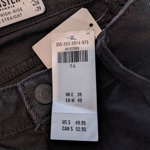 Hollister Women's Curvy High-rise Slim Straight Jeans ~ Size 7L 28x29 - Picture 7 of 8